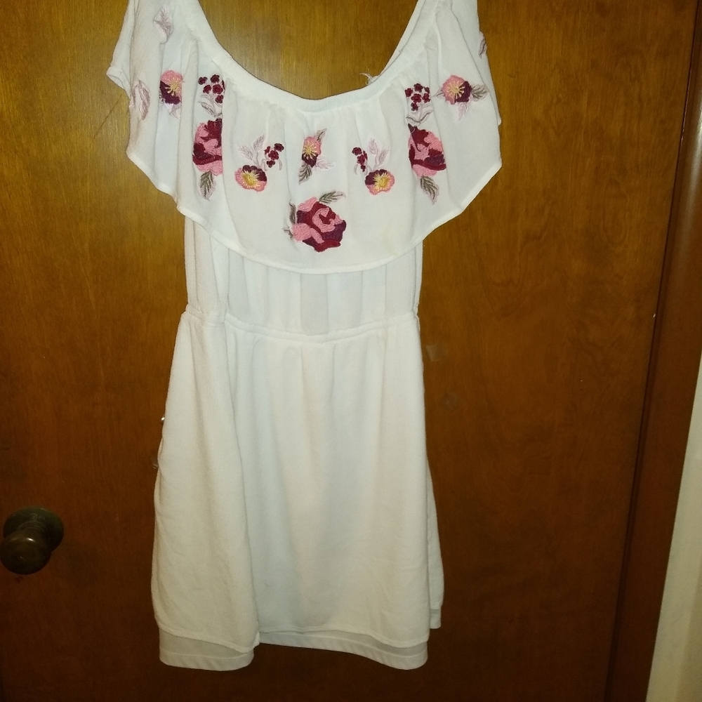 White summer mini dress